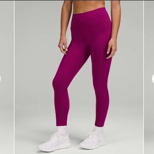 Lululemon Wunder Train High-Rise Tight 25" Size 10
Magenta Purple